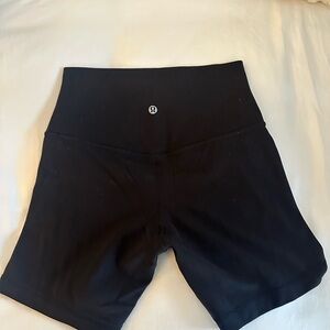 lululemon athletica Black Athletic Shorts High-Waisted Biker Shorts